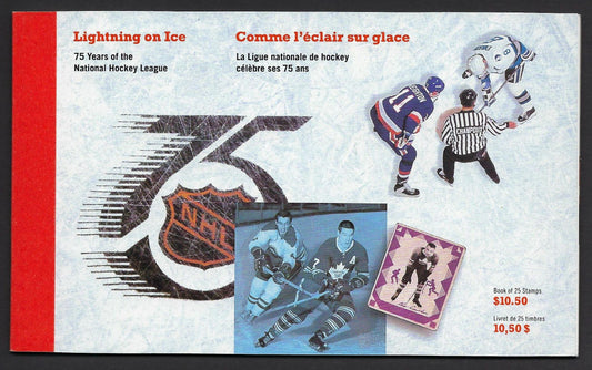 BK148 - 42¢ NHL Prestige Booklet of 25 (3 panes)