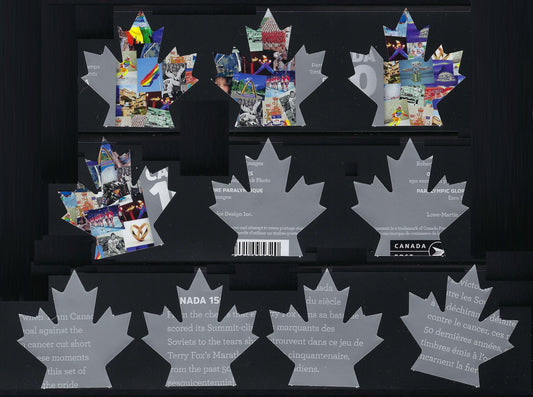 Back of Set of 10 Canada 150 Celebration