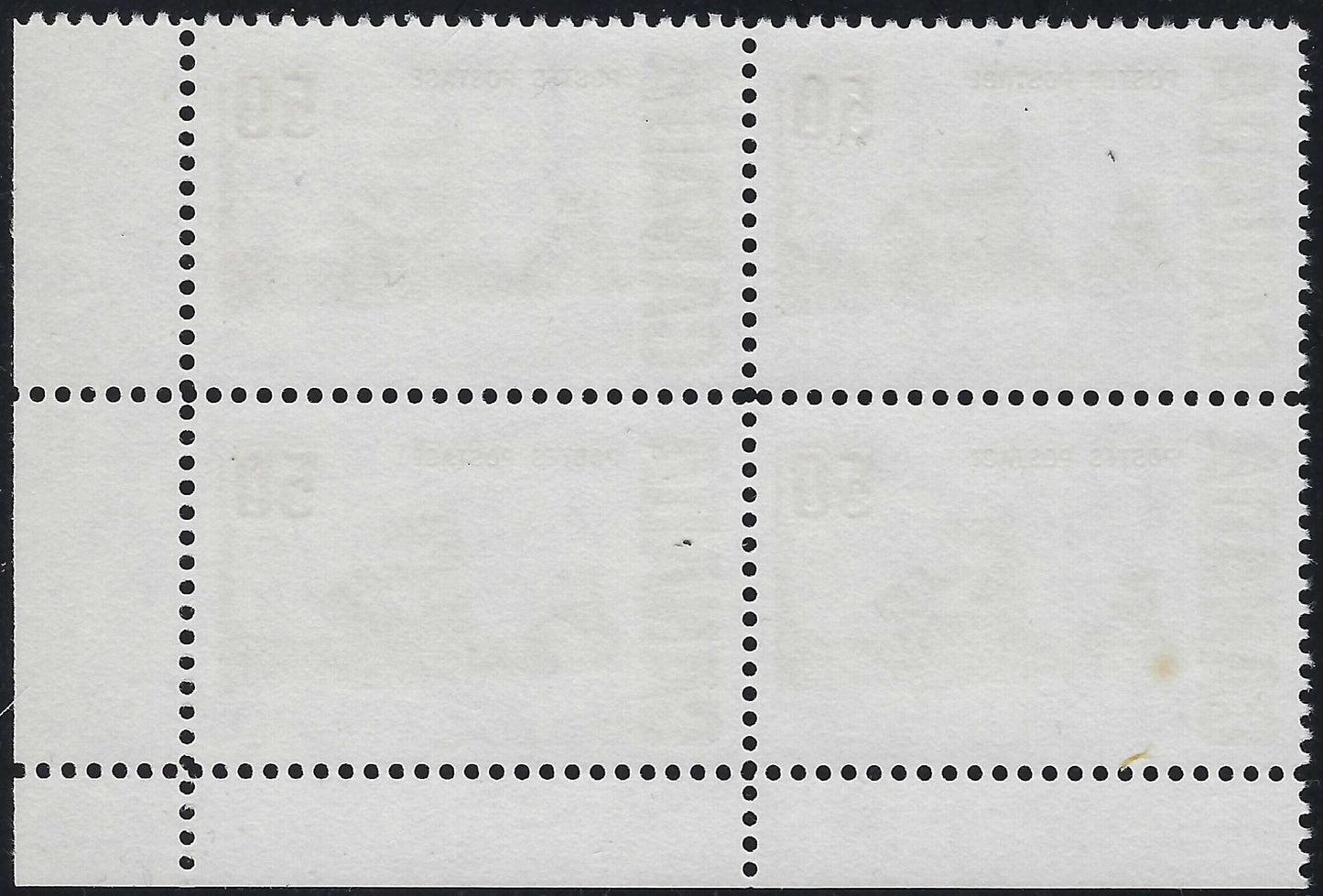 Back of 50c Centennial LR Plate 2