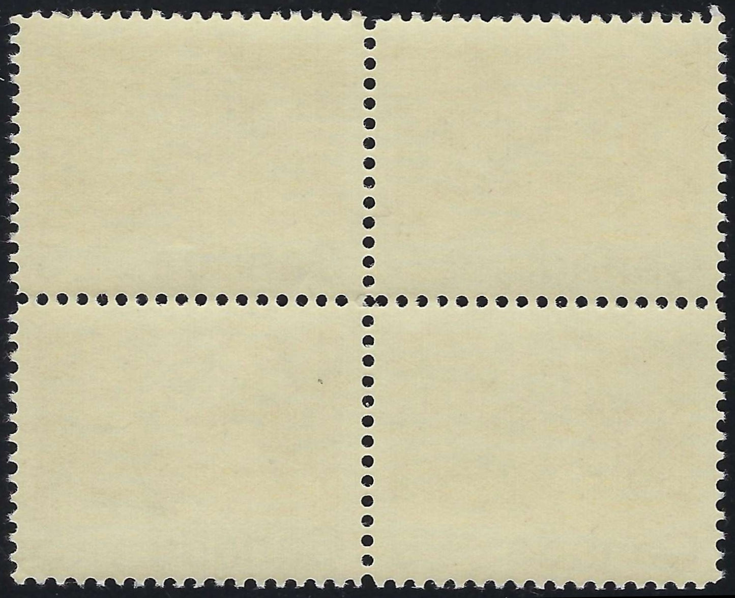 Back of 5c 1970 Christmas Center Block