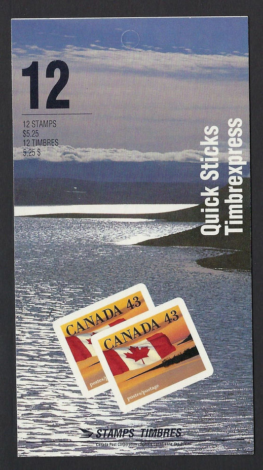 BK158a - 43¢ Quick Sticks Flag over Shoreline