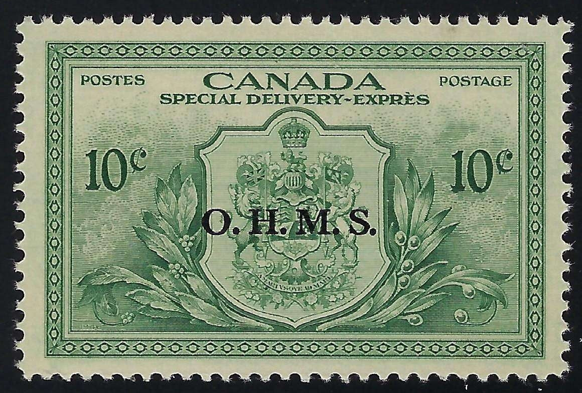 Canada EO1 - Mint 10¢ Official OHMS overprint Special Delivery VF-NH