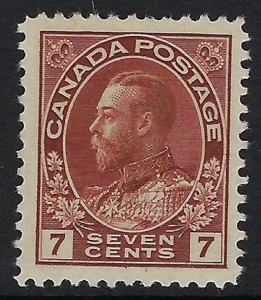 Canada 114 - Mint 7¢ KGV Admiral Red Brown VF-LH