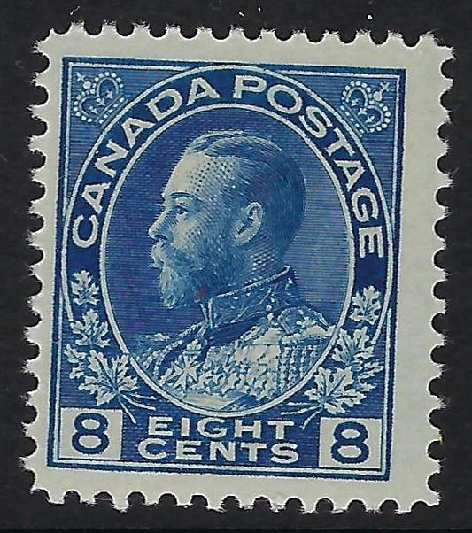 Canada 115 - Mint 8¢ KGV Admiral Blue F-VF-NH