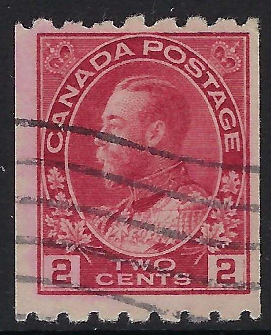Canada 124 - 2¢ Admiral used Perf 8 Horizontal Coil