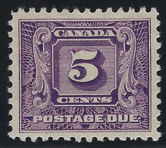 Canada J9 - Mint 5¢ Second Postage Due Issue VF-LH