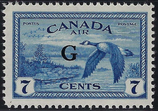 Canada CO2 7c Canada Goose Air Mail G overprint official