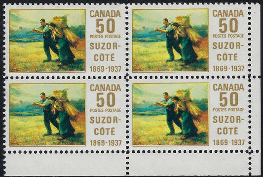 LR Block of 50c Suzor-Cote