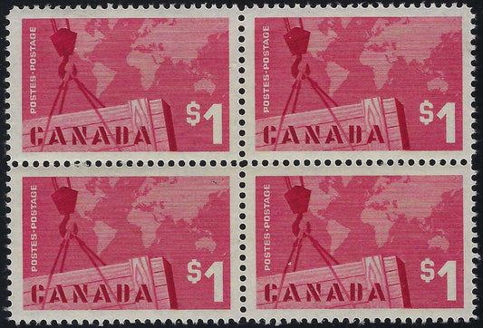 Canada 411 block of 4 - $1 Exports