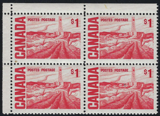 UL Block of Canada $1 Centennial Oil Fields - Dex Gum