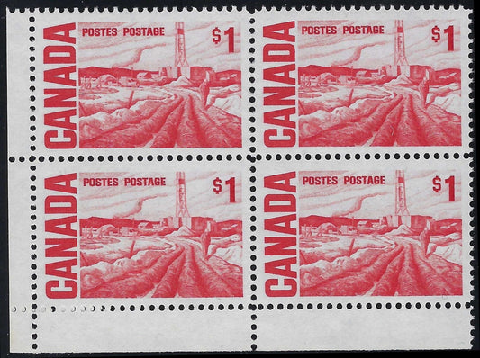 LL Block of Canada $1 Centennial Oil Fields - PVA Gum